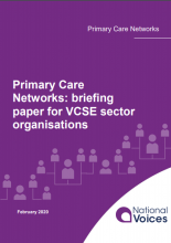 Primary Care Networks: Briefing paper for VCSE sector organisations